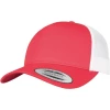 Casquette trucker r�tro par Flexfit, Rouge/Blanc