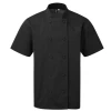 Veste de poissonnier manches courtes double boutonnage Coolchecker par Premier, Noir - Taille XS