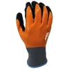 Gants en polyester sans coutures avec double rev�tement en nitrile Agility Dry par Juba - Noir/Orange - Taille XS