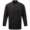 Veste de poissonnier manches longues simple boutonnage Essential par Premier, Noir - Taille XS