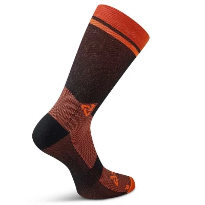 Chaussettes mi-mollet �tanches M�rino Noir/Orange - Typhoon