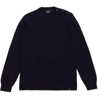 Pull marin Jersey Homme en pure laine m�rinos Marine - All Oc�an