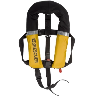 Gilet Gonflable Rescuer 165 Newtons UML Elite Pro automatique par Guy Cotten, Jaune/Noir - Guy Cotten