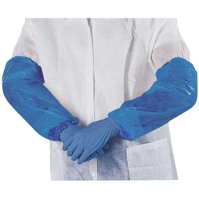 Lot de 100 Manchettes jetables poissonnier en poly�thyl�ne par Delta Plus, Bleu - Delta Plus