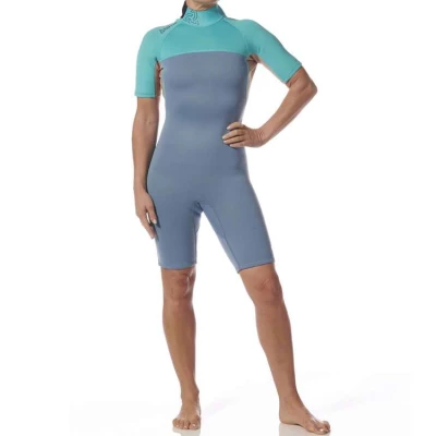 Combinaison shorty Femme N�opr�ne Essentiel 3/2 mm Bleu/Gris - Typhoon