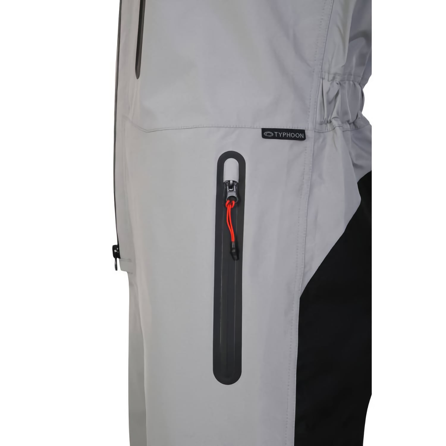 Détail zips anti-éclaboussures