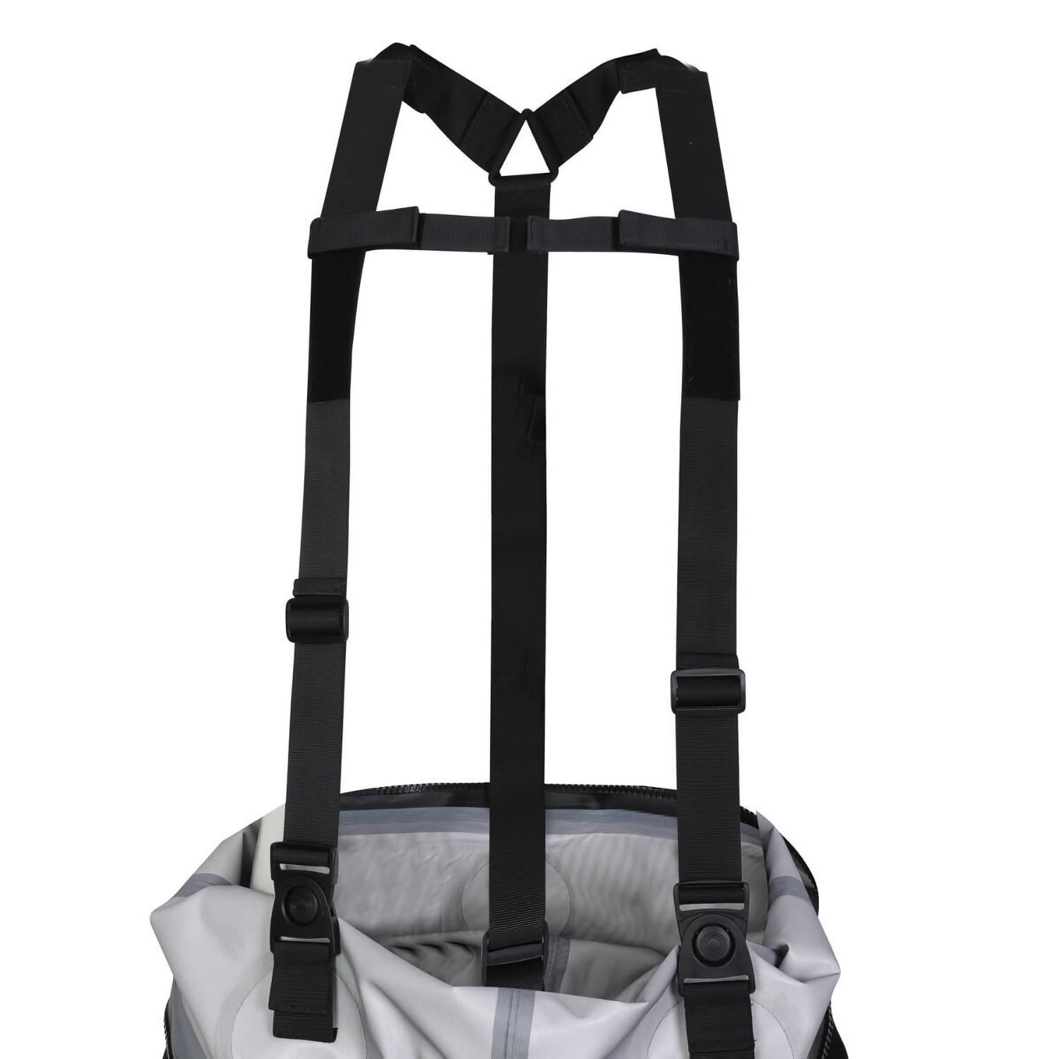 Détail bretelles internes avec boucles pivotantes et sangle de poitrine