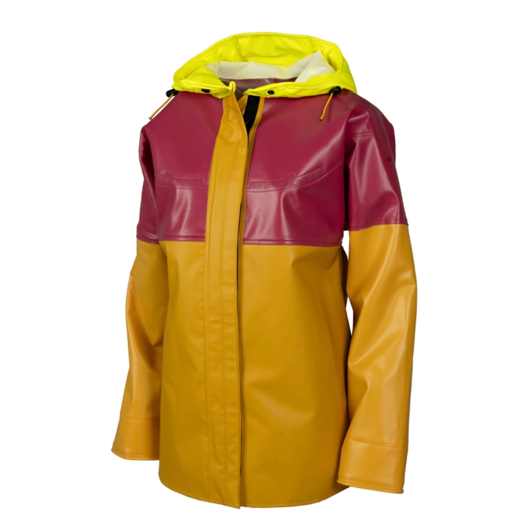 Commande � PEROLS, Veste cir� Isomuse Femme Cap Coz / Nylp�che par Guy Cotten, Jaune/Rose - Taille S