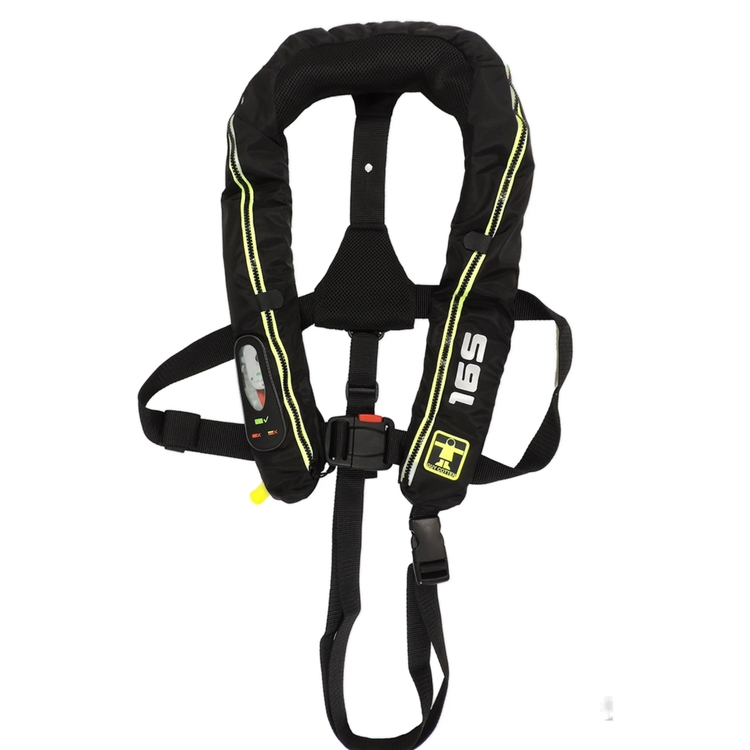 Commande � Paris, Gilet Gonflable Pro Savior 165N UML Elite Pro automatique par Guy Cotten, Noir/Jaune Fluo