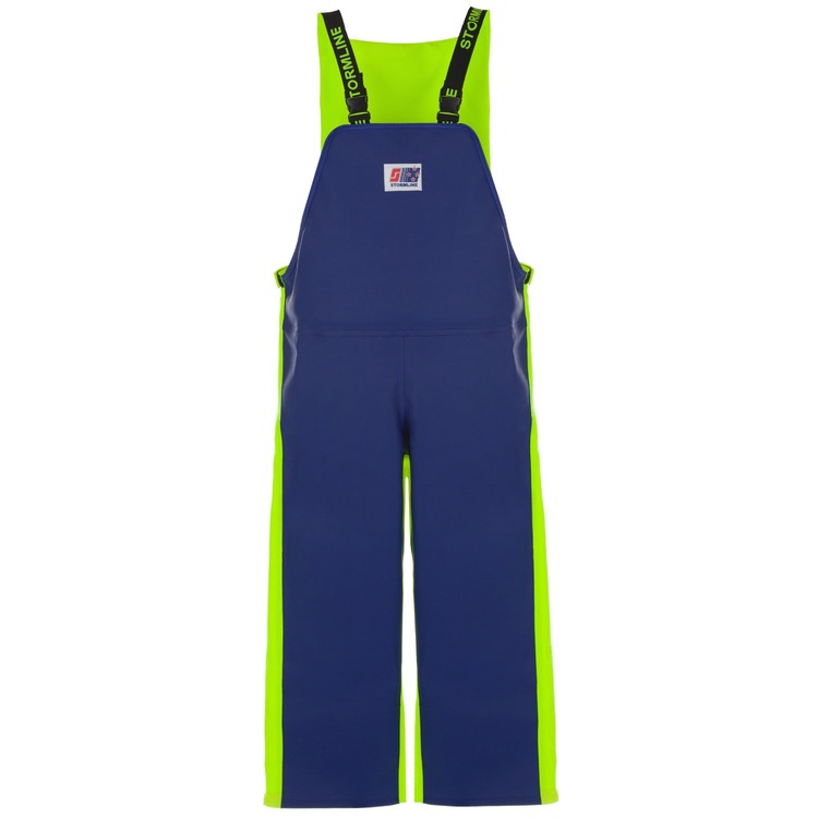 Cotte � bretelles flottante Crew 662 Bleu et Jaune Fluo - Stormline