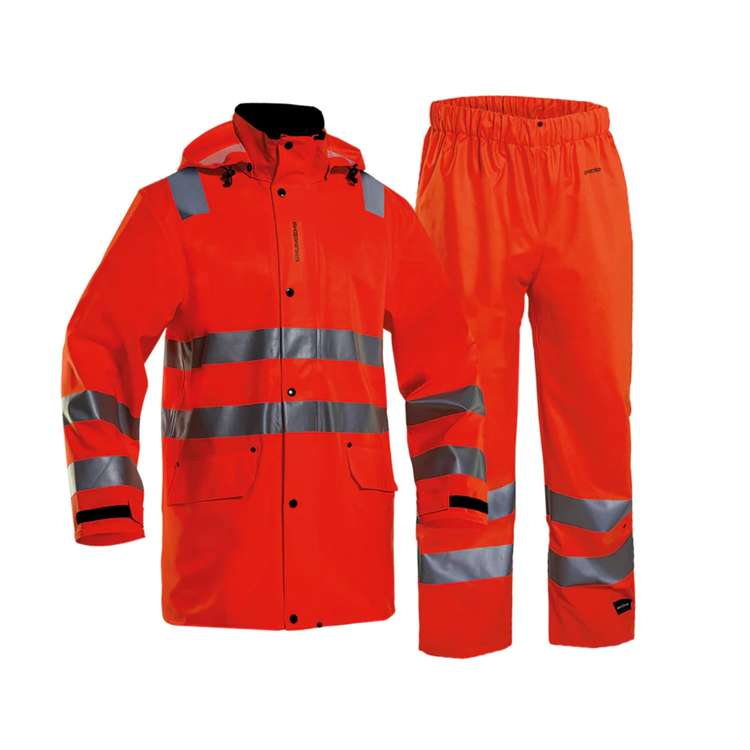 Ensemble Veste + Pantalon Pegasus Haute Visibilit� Orange Fluo - Grund�ns