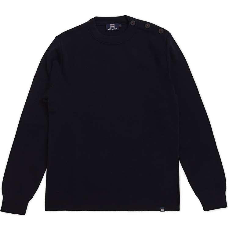 Pull marin Jersey Homme en pure laine m�rinos Marine - All Oc�an