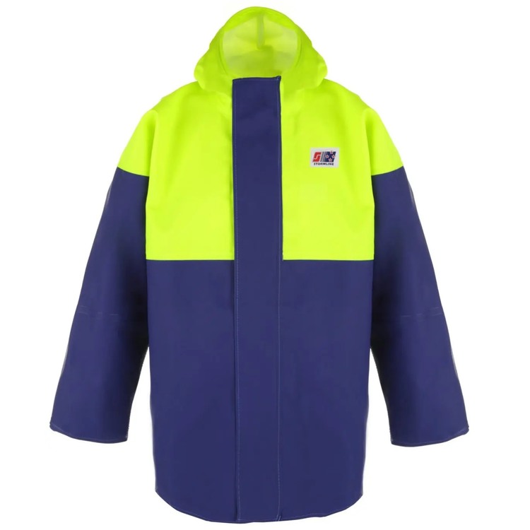Veste cir� longue doubl�e Crew 211 Jaune/Bleu - Stormline