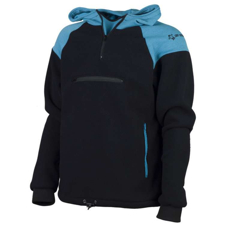 Sweat polaire � capuche Kingston Noir/Bleu - Guy Cotten