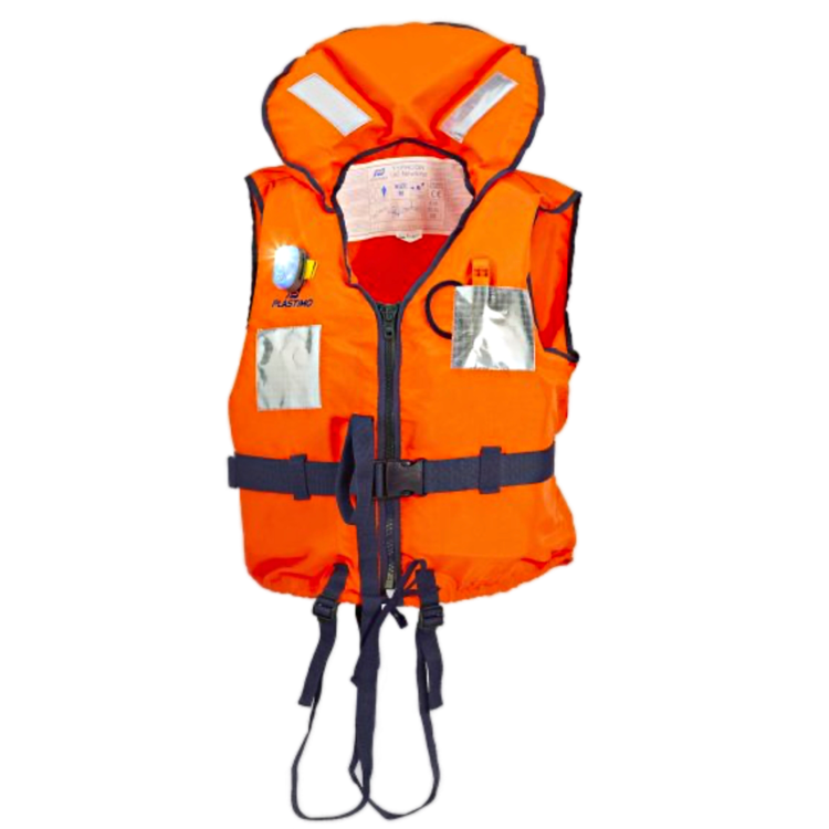 Gilet de sauvetage mousse Typhon 150N avec lampe Orange - Plastimo